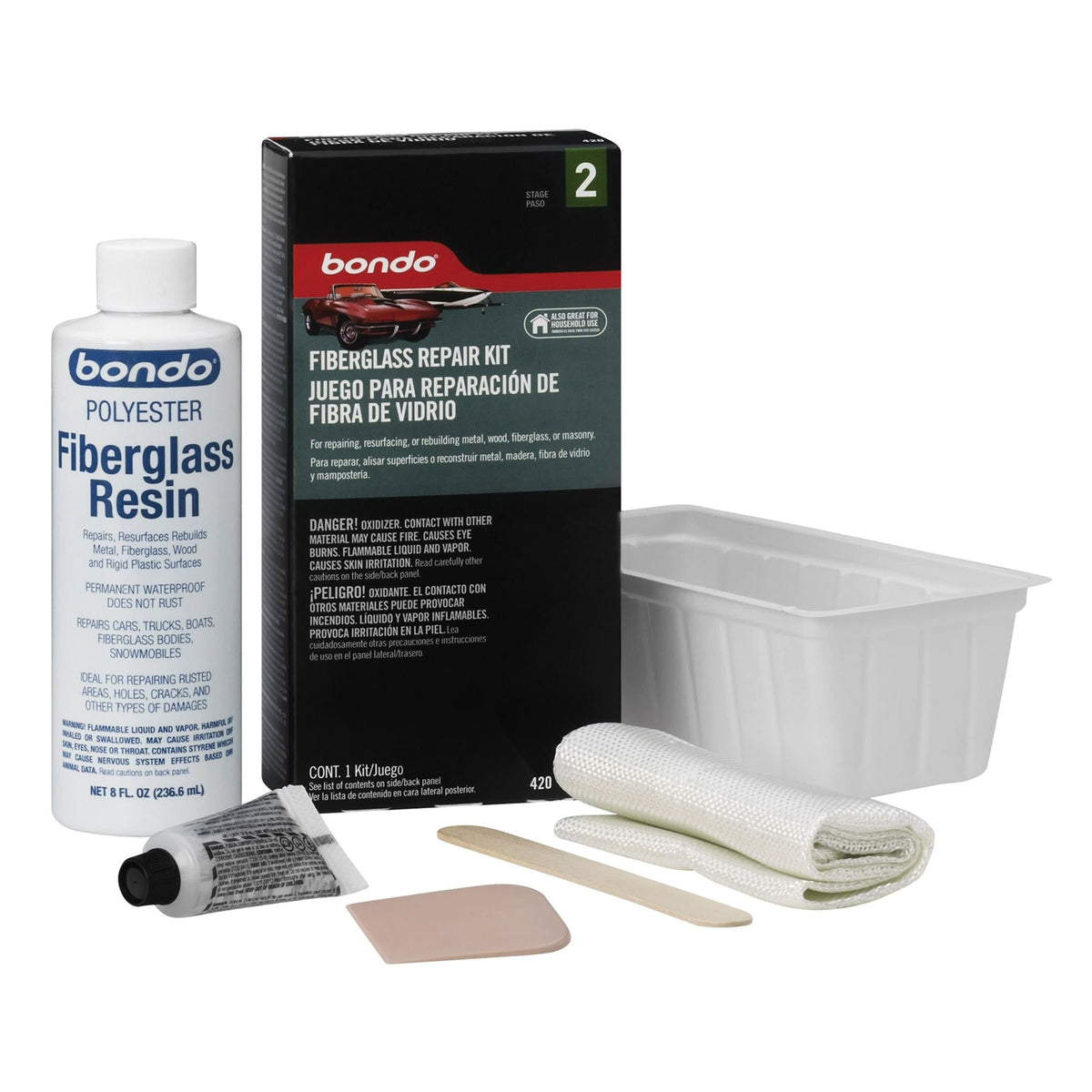 3M Marine Qualifies for Free Shipping 3M Bondo Fiberglass Resin Repair Kit #420
