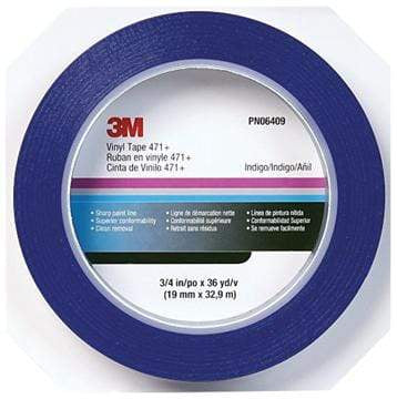 3M Marine Qualifies for Free Shipping 3M Marine 471 Scotch Plastic Tape Blue 3/4" #03120