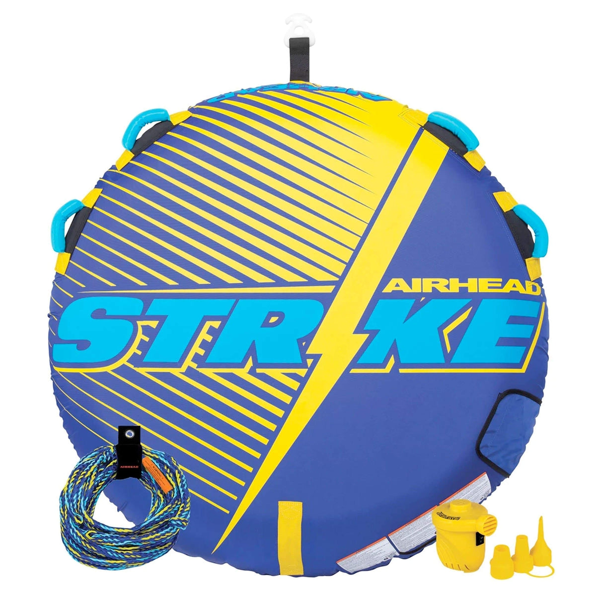 AIRHEAD Strike 2 Tube 1 Rider Towable with Pump and Rope #AHST-23K