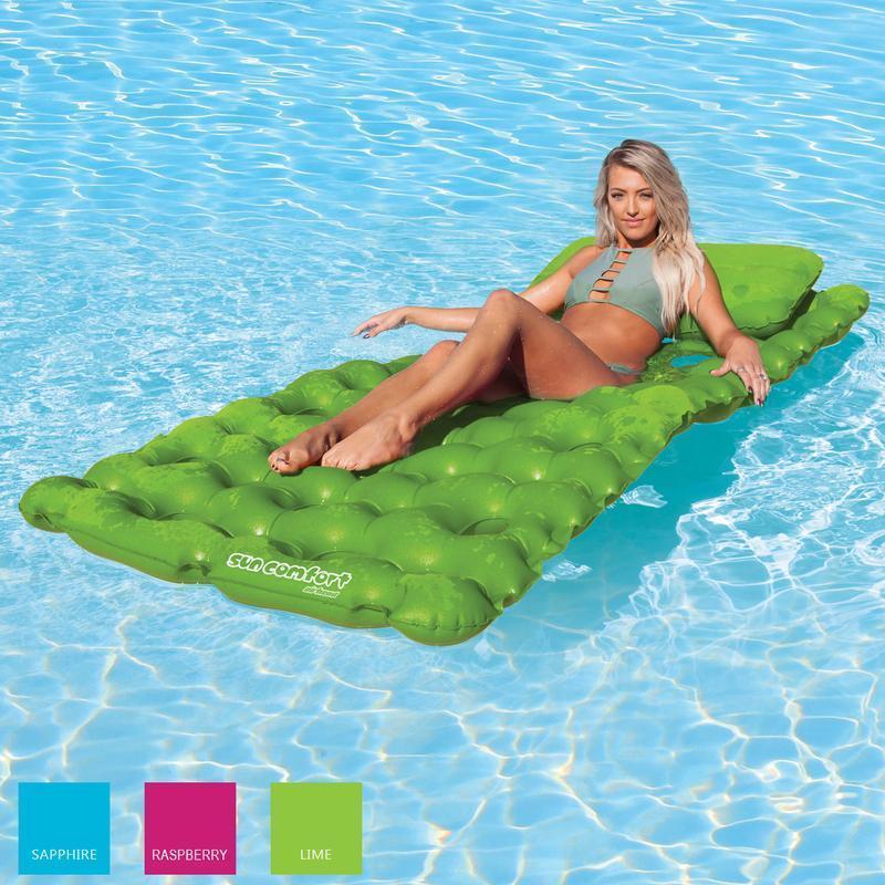 Kwik Tek Qualifies for Free Shipping AIRHEAD Sun Comfort Suede Float Lime #AHSC-022