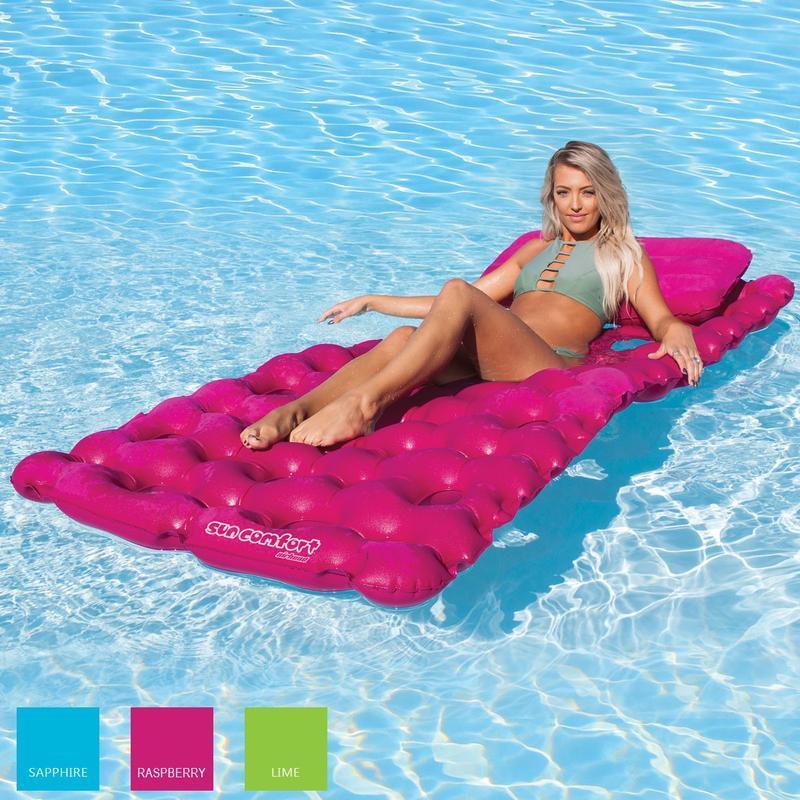 Kwik Tek Qualifies for Free Shipping AIRHEAD Sun Comfort Suede Float Raspberry #AHSC-023