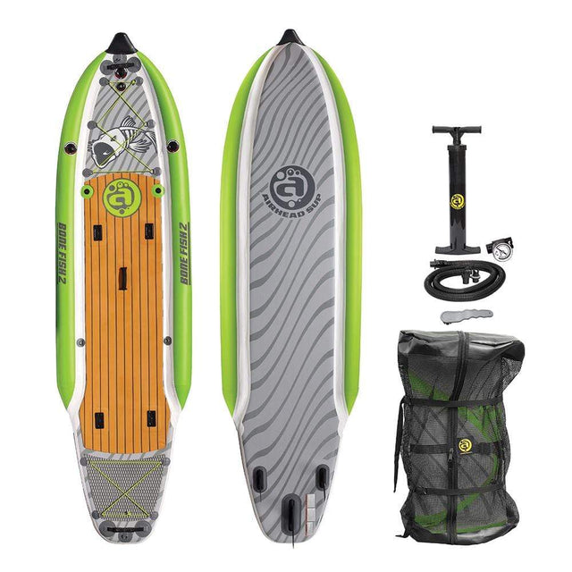 Kwik Tek Not Qualified for Free Shipping Airhead SUP Bonefish 1138 iSUP Green and Brown #AHSUP-18