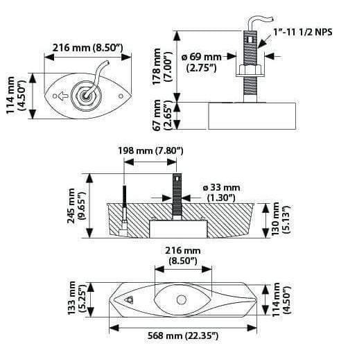 Airmar Qualifies for Free Shipping Airmar B265C-LM Bronze TH Low Medium CHIRP Mix-N-Match Transducer #41-482-2-01