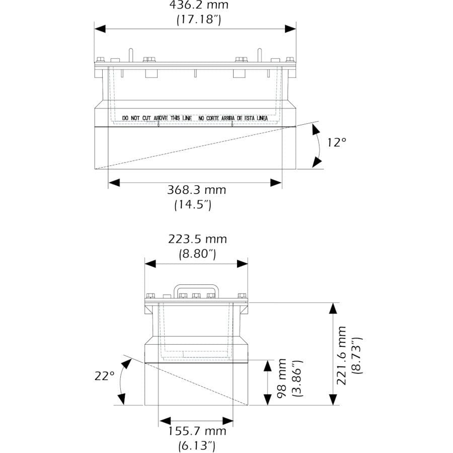 Airmar Not Qualified for Free Shipping Airmar R599 Low/High Frequency In-Hull CHIRP Transducer #R599C-LH
