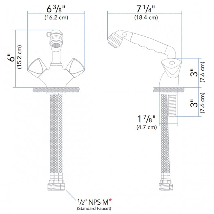 Ambassador Marine Qualifies for Free Shipping Ambassador Marine Trinidad Head/Shower Combo Faucet #134-0204-CK