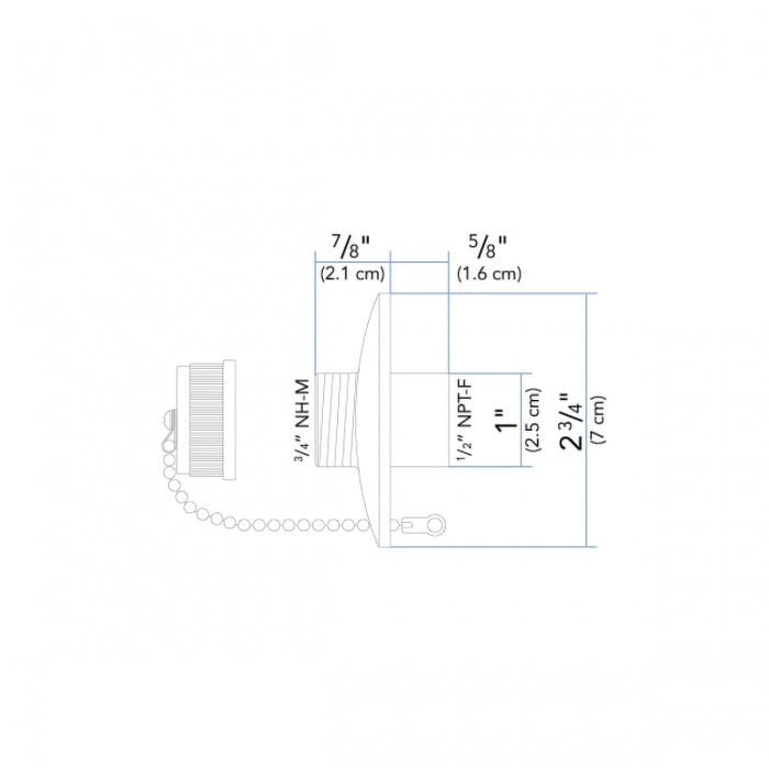 Ambassador Marine Qualifies for Free Shipping Ambassador Marine Water Outlet with Cap 316 SS #P56-0200-SS