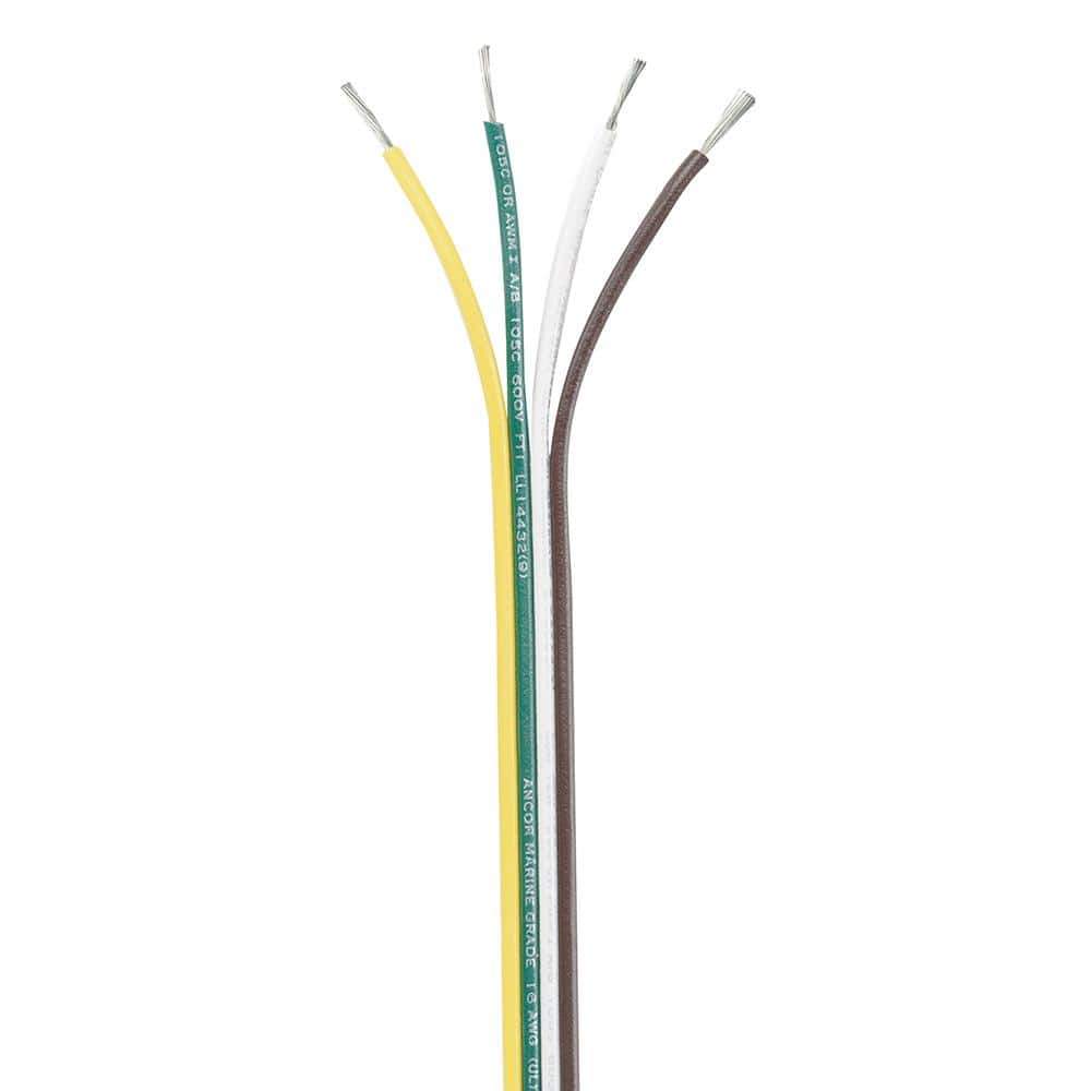 Ancor Qualifies for Free Shipping Ancor Flat Ribbon Bonded Cable 250' 16/4 Brn/Green/Wht/Ylw #154525
