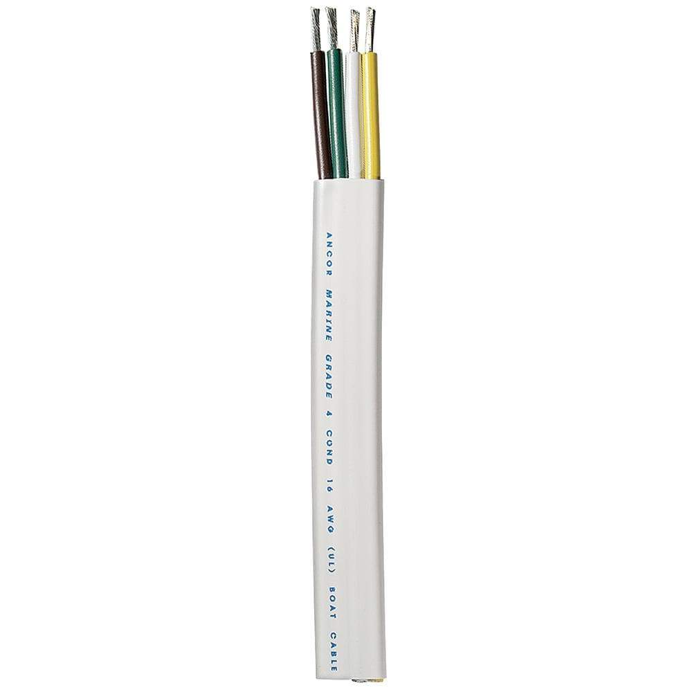 Ancor Qualifies for Free Shipping Ancor Flat Trailer Cable 300' 16/4 Yellow/White/Green/Brown #154030