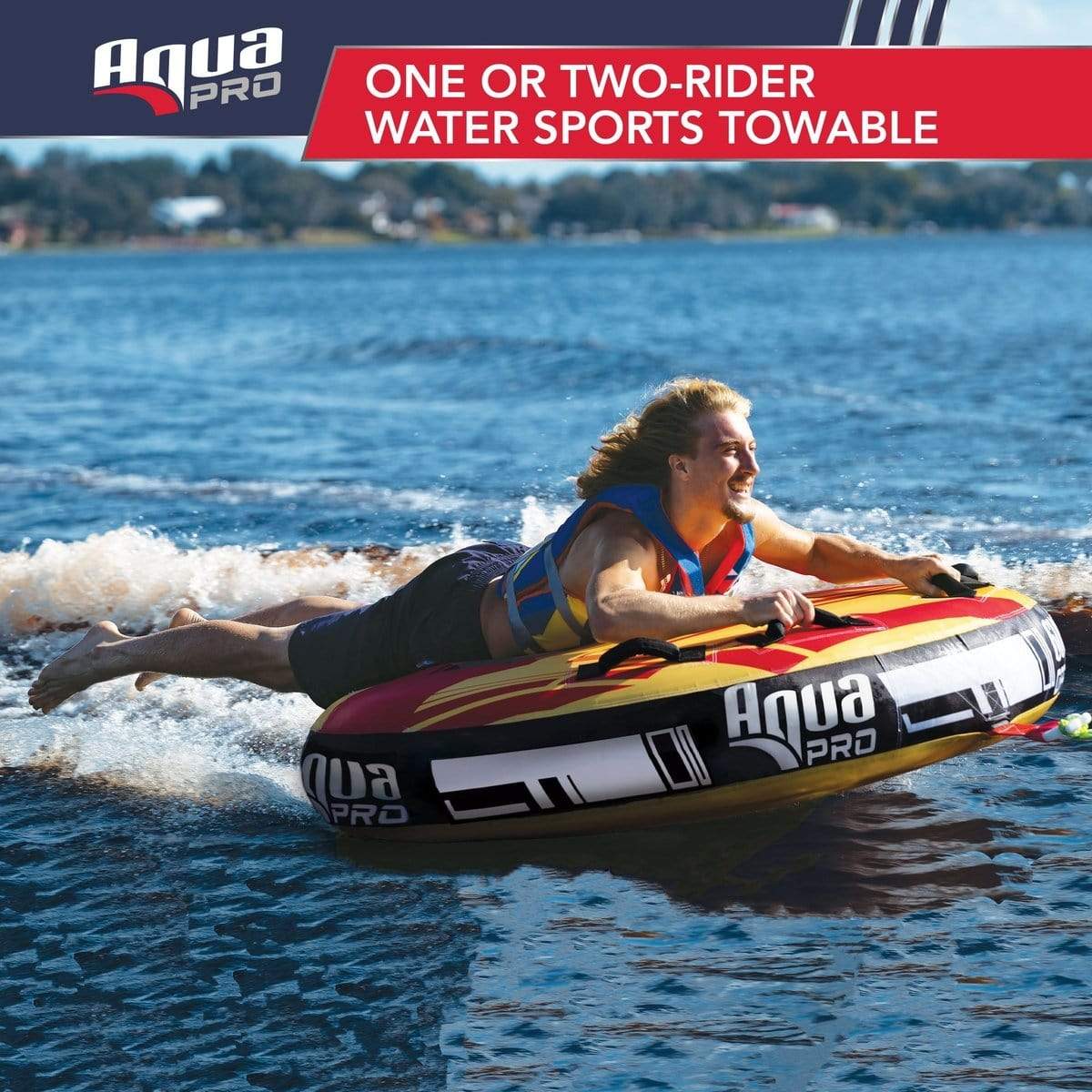 Aqua Leisure Qualifies for Free Shipping Aqua Leisure Aqua Pro 60" 1-Rider Towable Tube PVC #APL19981