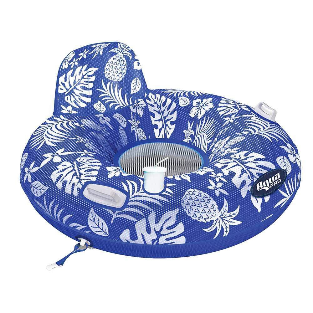 Aqua Leisure Qualifies for Free Shipping Aqua Leisure Supreme Lake Tube Hibiscus Pineapple Royal Blue #APL20458