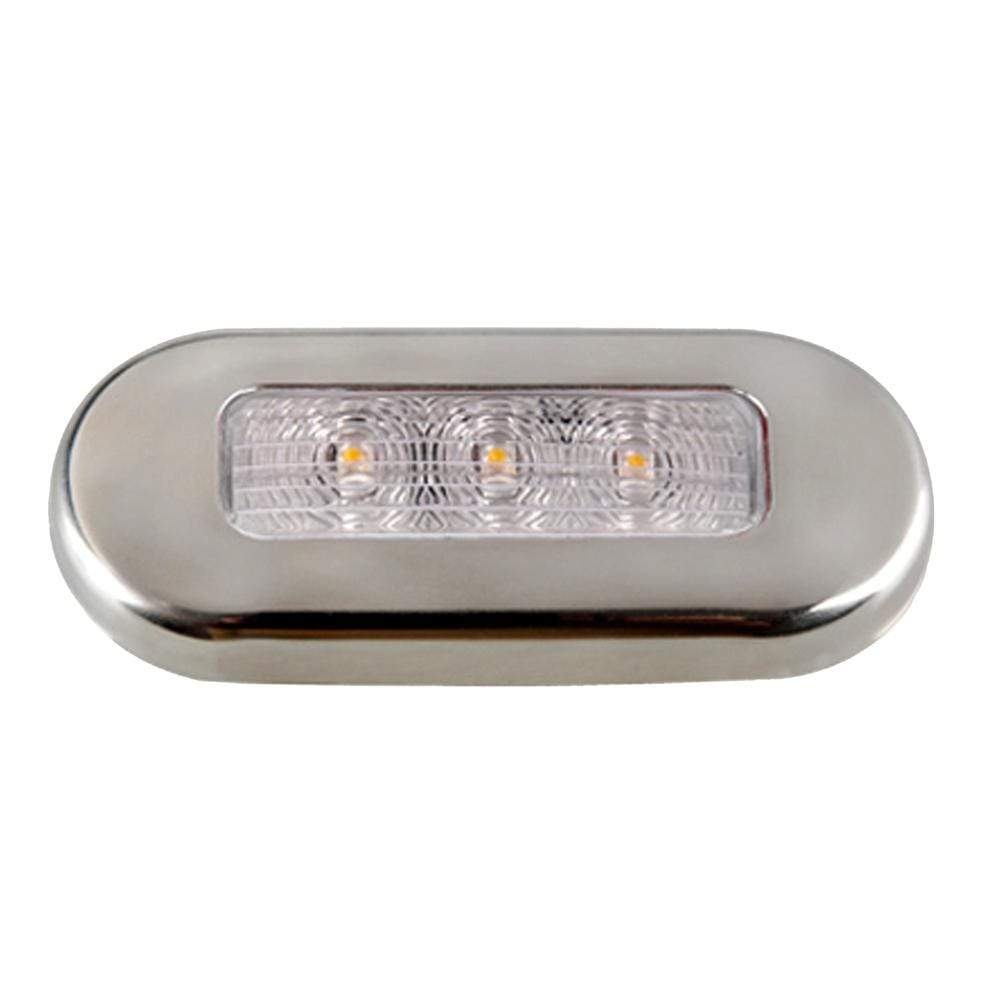 Aqua Signal Qualifies for Free Shipping Aqua Signal Cordoba Warm White Oval LED Light with SS Cover 12v #16430-7