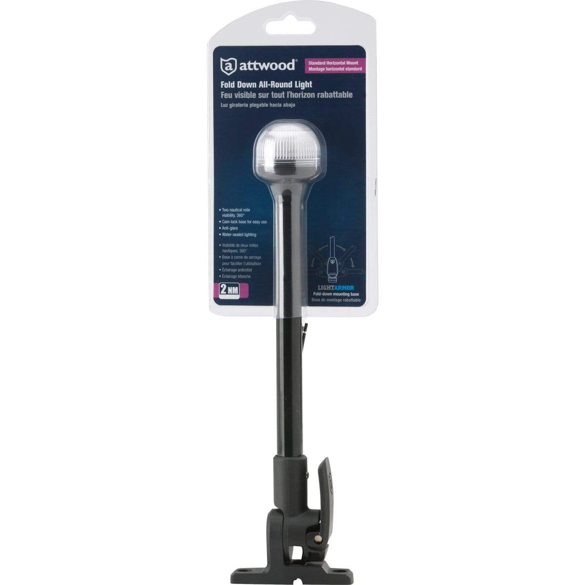 Attwood Marine Qualifies for Free Shipping Attwood All-Round 12" Horiz Composite Base Plastic Pole #5358-P12-7