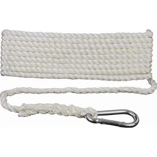 Attwood Marine Qualifies for Free Shipping Attwood Anchor Line White Twisted Nylon with hook 3/8" x 50' #11707-7