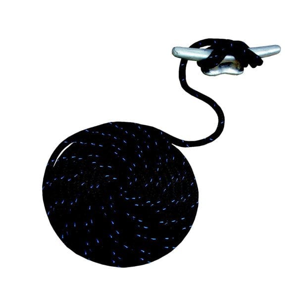 Attwood Marine Qualifies for Free Shipping Attwood Dock Line Black Double Braid MFP 3/8" x 15' #11703-7