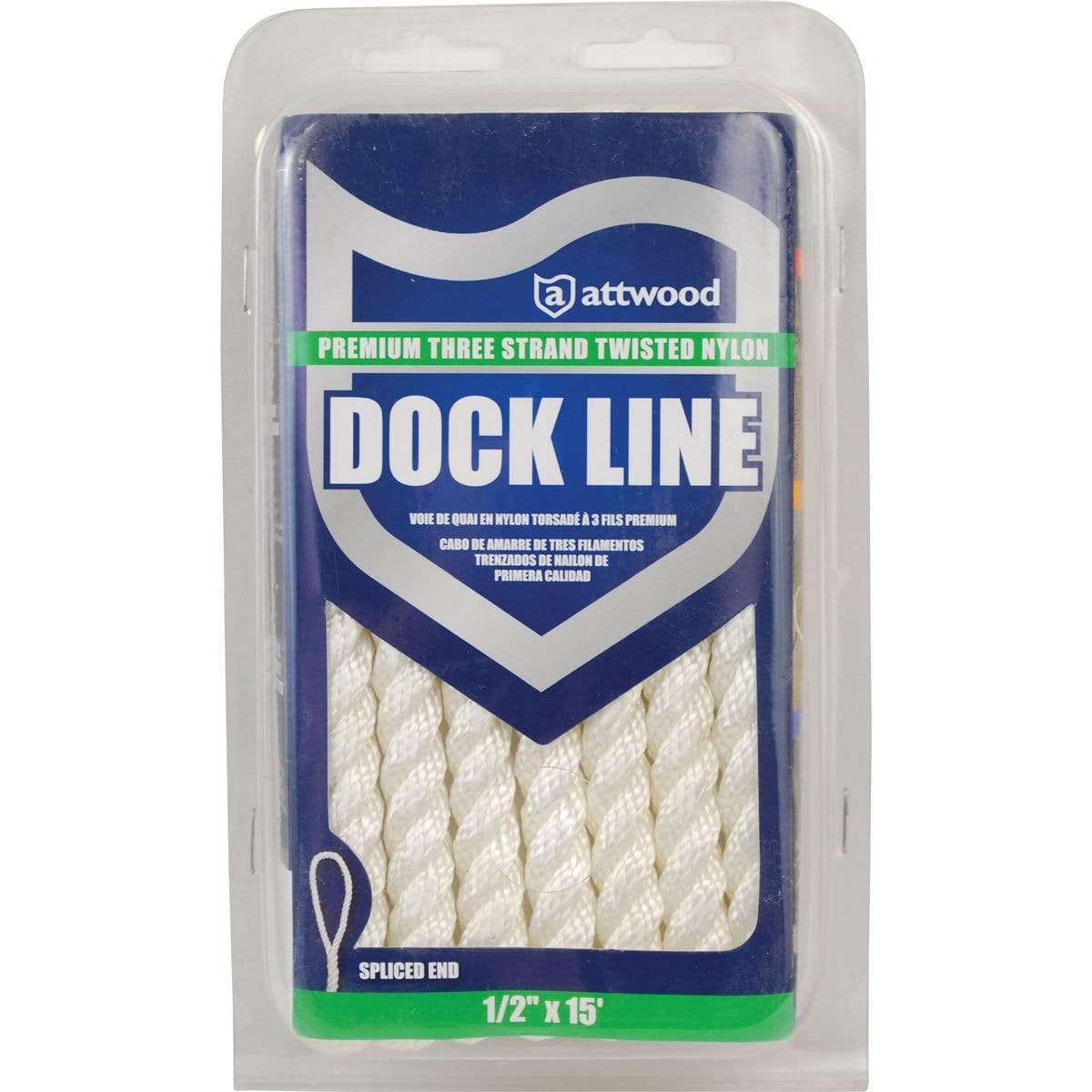 Attwood Marine Qualifies for Free Shipping Attwood Dock Line White Nylon Twisted 1/2" x 15' #11706-7