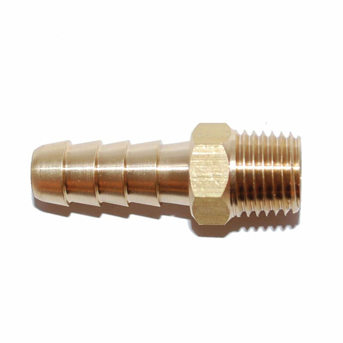 Attwood Fuel Fitting Male 1/4" NPT x 5/16" Barb Brass #88FBM101-6