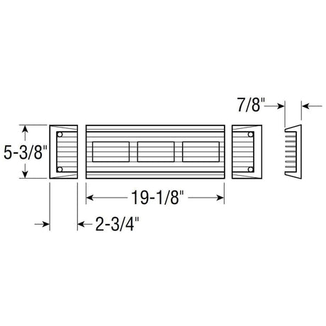 Attwood Marine Qualifies for Free Shipping Attwood Modular vent center sections white for 4" ID Attwood 1438F1
