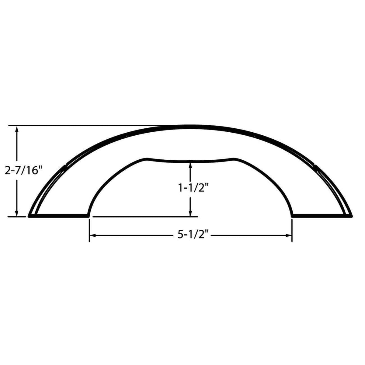 Attwood One-Piece Vinyl Grab Handle White #2050-1