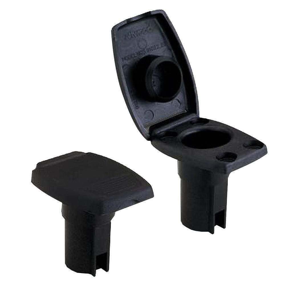 Attwood Oval Base for Angled Pole 2-Pin Black #91022-7