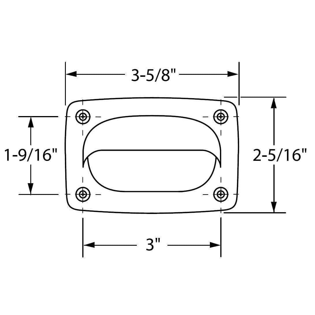 Attwood Marine Qualifies for Free Shipping Attwood Rectangular Hatch Pull Black Plastic #2027-7
