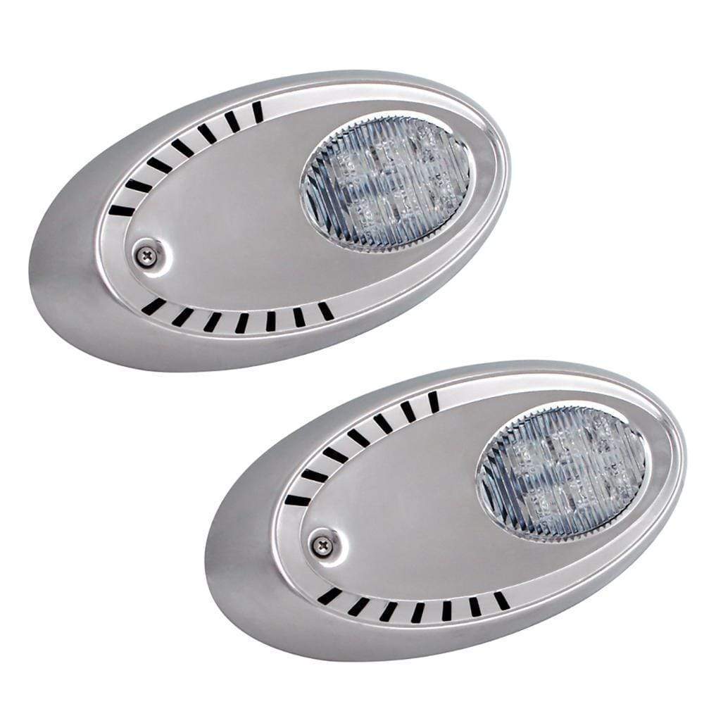 Attwood Stainless LED Docking Lights White Pair #6520SS4