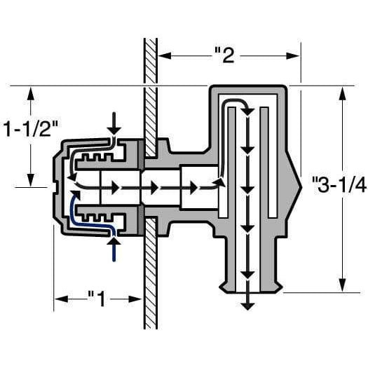 Attwood Vent Fuel P-Trap White #1671-1