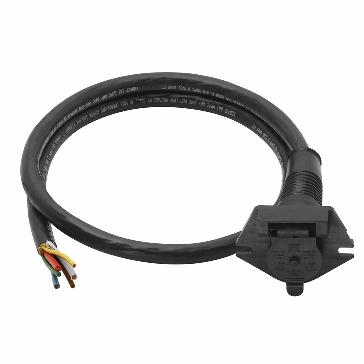 Bargman 6-Way Super Sealed Car End with 7' Cable #50-86-007