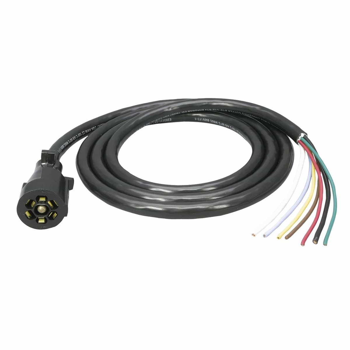 Bargman Qualifies for Free Shipping Bargman 7-Way Molded Trailer End with 8' Cable #50-67-003