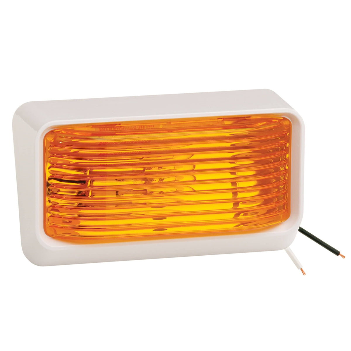 Bargman Porch Light #78 Amber Lens White Base #31-78-532