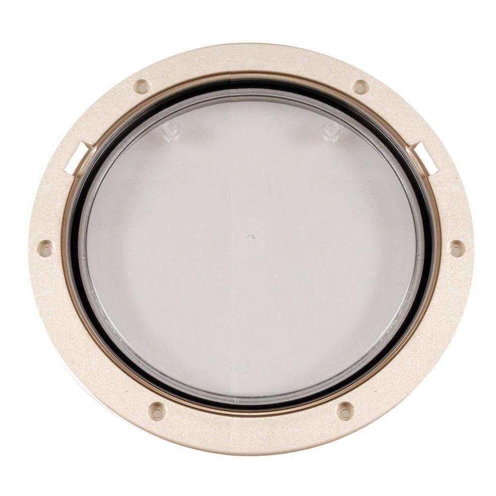 Beckson Marine Qualifies for Free Shipping Beckson 8" Clear Center Pry Out Deck Plate Beige 8.5" Cut #DP81-N-C