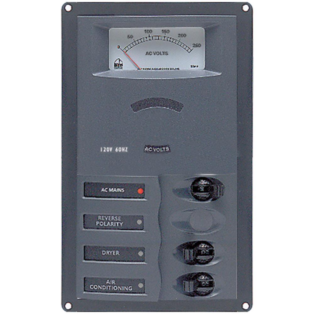 BEP Marine Qualifies for Free Shipping BEP AC Circuit Breaker Panel w/ Analog Meters 2SP 1DP #900-ACM2-AM