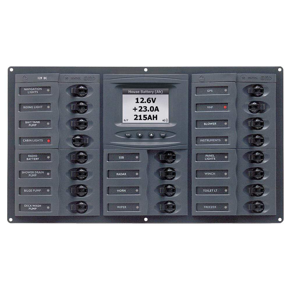 BEP Marine Qualifies for Free Shipping BEP DC Circuit Breaker Panel & Digital Monitoring 20SP 12v #903-DCSM