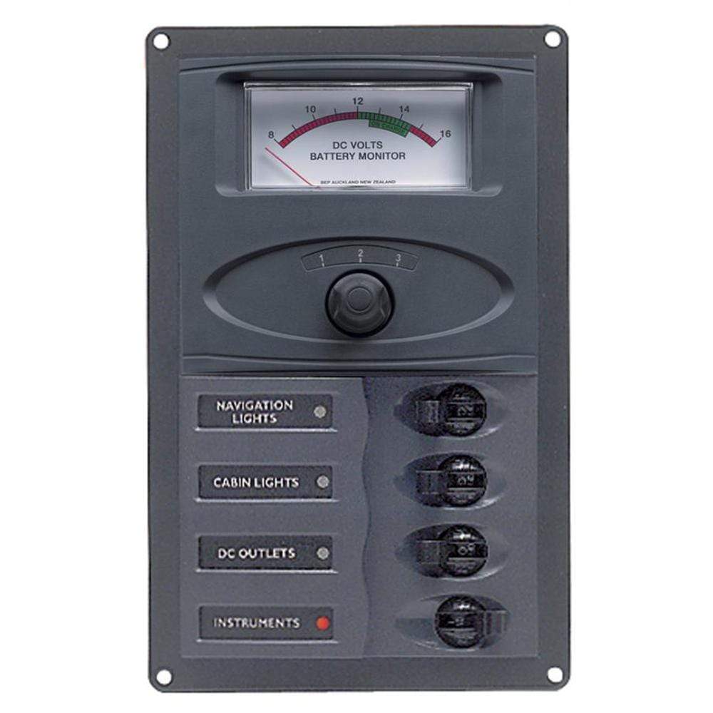 BEP Marine Qualifies for Free Shipping BEP Panel 4SP DC12V Analog Vertical #900-AM
