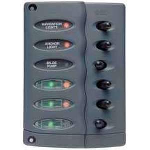 BEP Marine Qualifies for Free Shipping BEP Switch Panel Waterproof 6-Way #CSP6-F