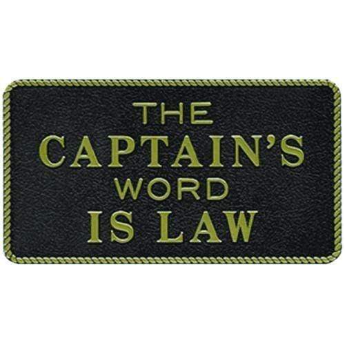 Bernard Engraving Qualifies for Free Shipping Bernard Engraving Captain's Word Is Law #FP-010