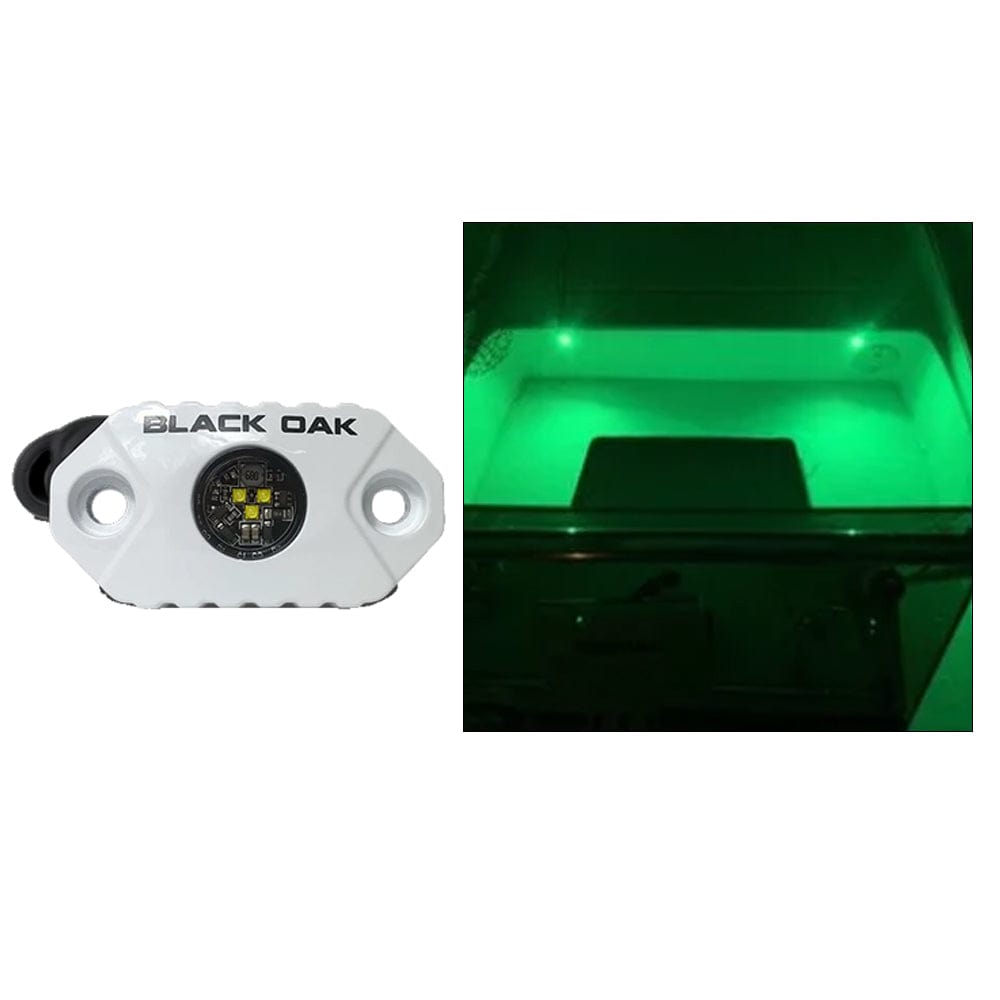 Black Oak LED Qualifies for Free Shipping Black Oak Marine Accent Light Green LED White Housing #MAL-G