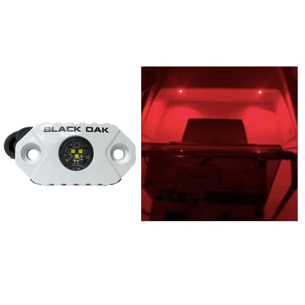 Black Oak LED Qualifies for Free Shipping Black Oak Marine Accent Light Red LED White Housing #MAL-R