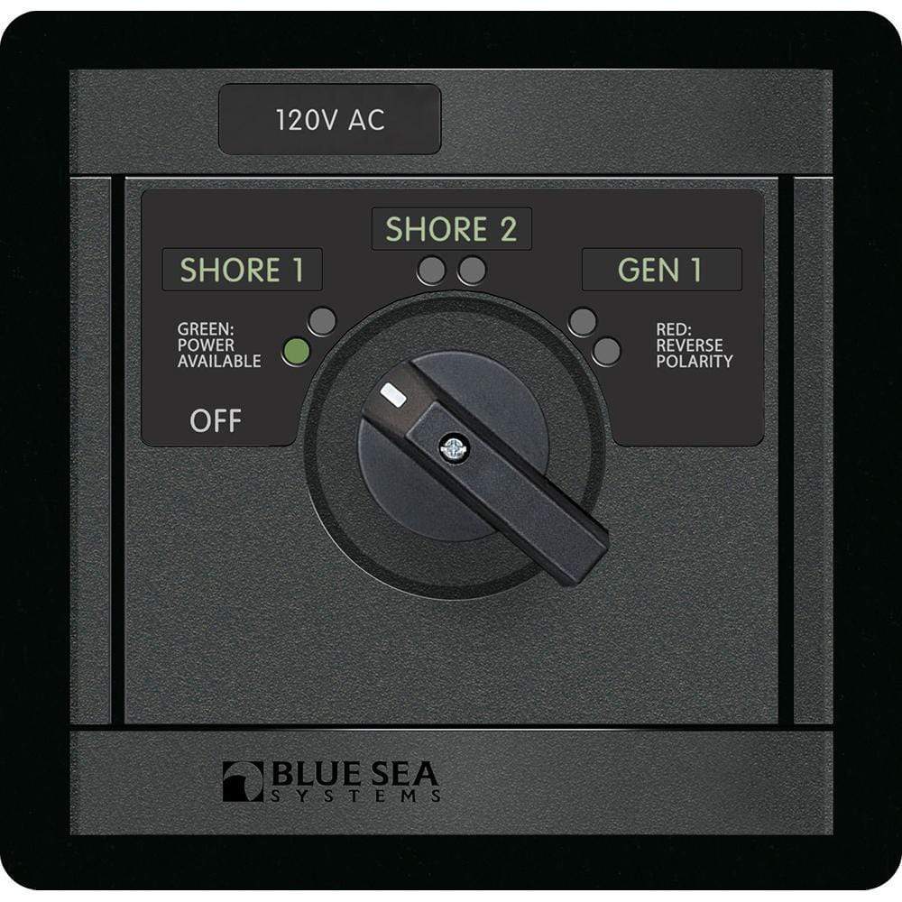 Blue Sea System Qualifies for Free Shipping Blue Sea 360 Panel 120v AC Rotary 30a Off Plus 3 Sources #1482