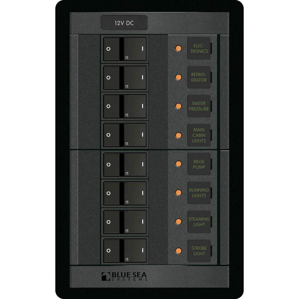 Blue Sea System Qualifies for Free Shipping Blue Sea 8-Position Vertical 360 Rocker Switch Panel #1200