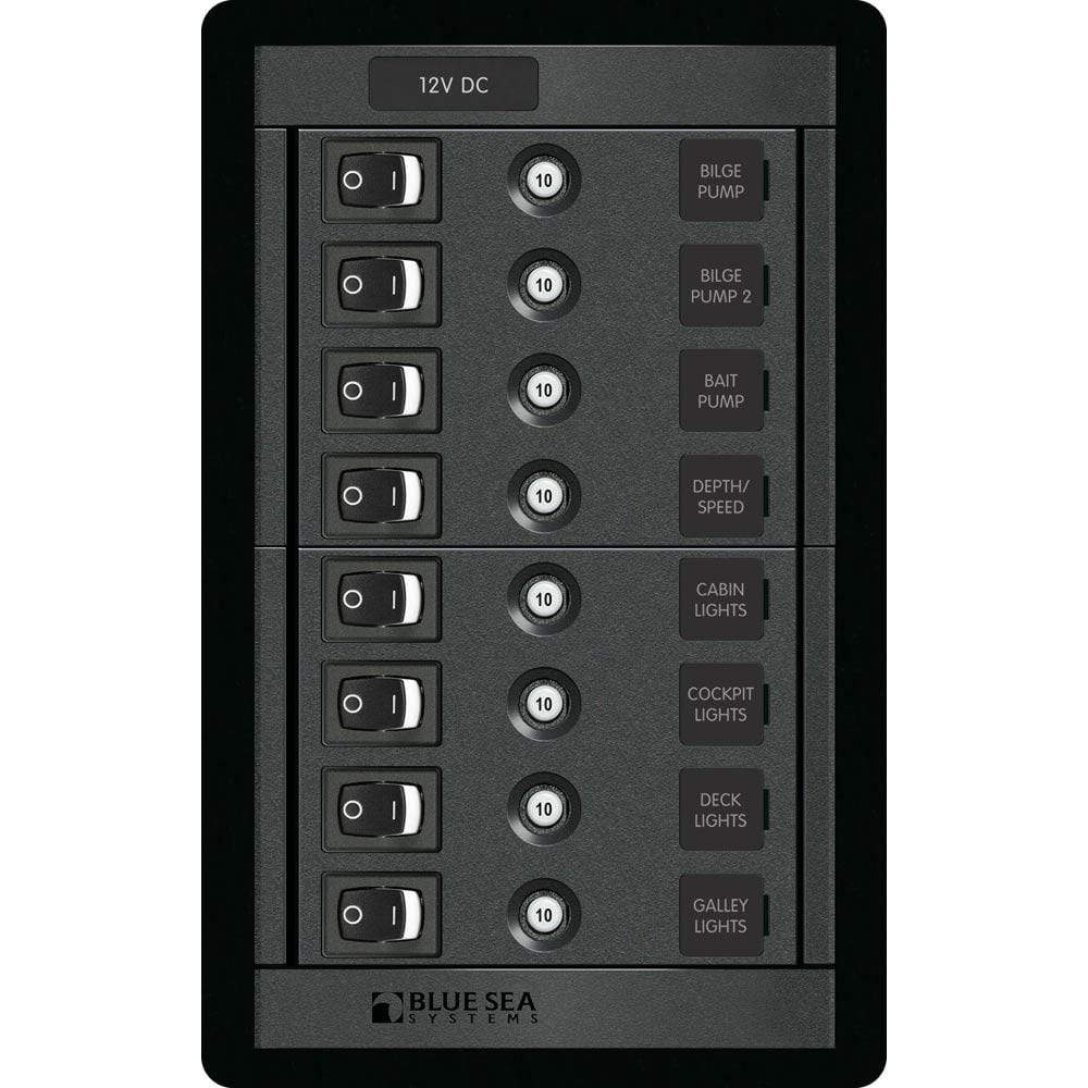 Blue Sea System Qualifies for Free Shipping Blue Sea 8-Position Vertical Rocker Switch Panel #1457