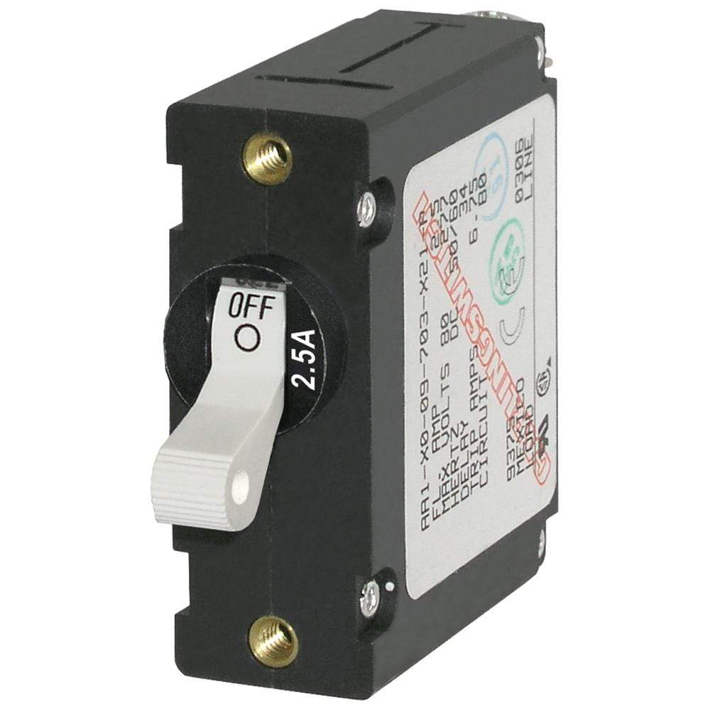Blue Sea System Qualifies for Free Shipping Blue Sea A-Series Circuit Breaker 2.5a White #7197