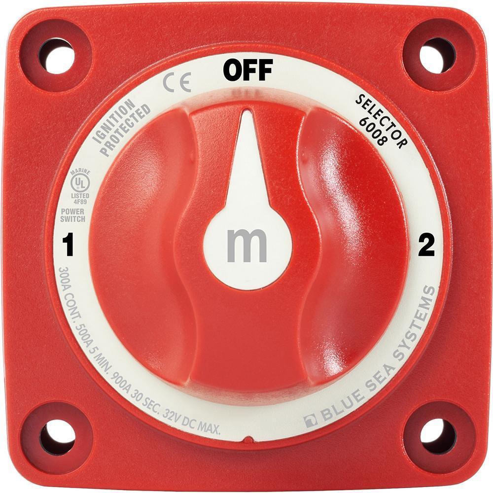 Blue Sea System Qualifies for Free Shipping Blue Sea M-Series Battery Switch 3-Position Red #6008
