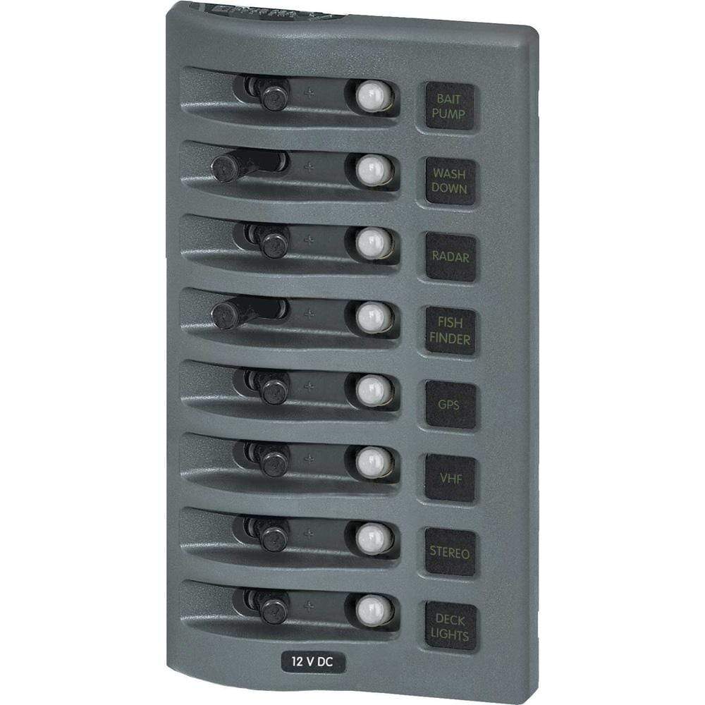 Blue Sea System Qualifies for Free Shipping Blue Sea Weather Deck 12v Panel 8-Position Grey #4378