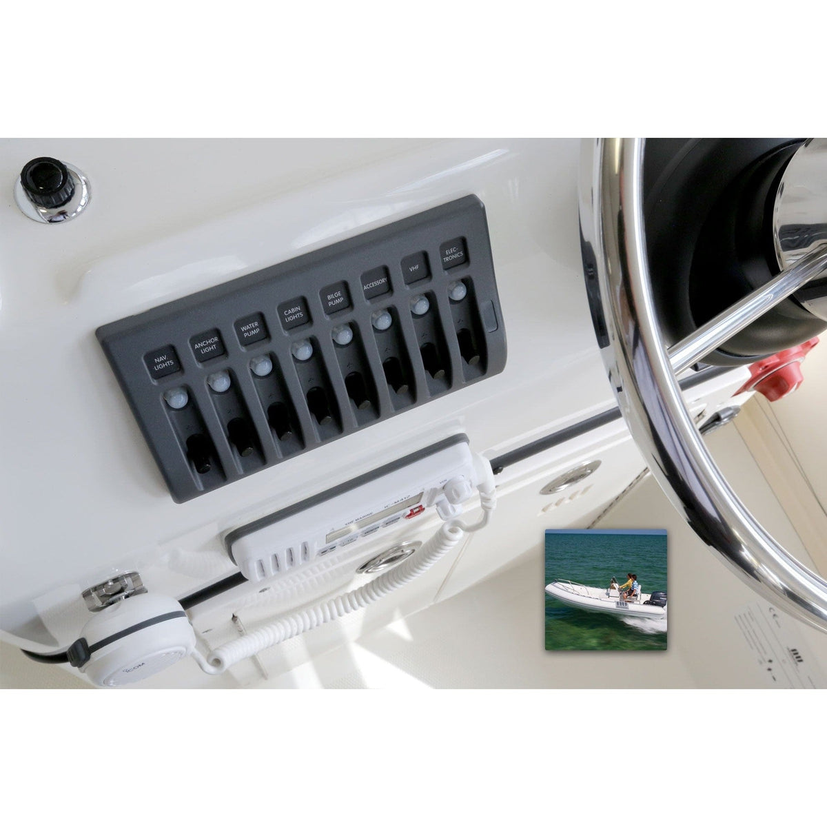 Blue Sea System Qualifies for Free Shipping Blue Sea Weather Deck 12v Panel 8-Position Grey #4378