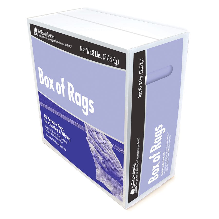 Buffalo Qualifies for Free Shipping Buffalo Recycled Industrial White T-Shirt Cloth Rags 8 lbs Box #10392