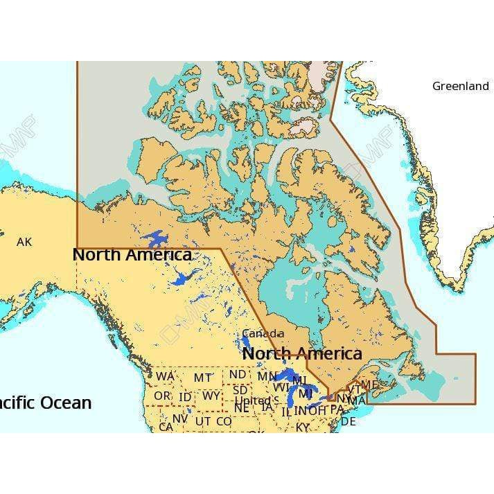 C-MAP USA Not Qualified for Free Shipping C-MAP NA-M021 Max Wide C Card Canada North And East #M-NA-M021-CC