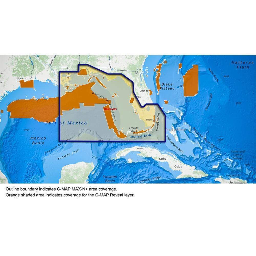 C-MAP Reveal Port St Lucie to New Orleans #M-NA-Y644-MS