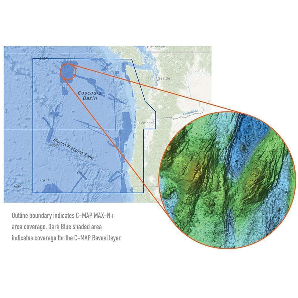 C-MAP Reveal S Oregon to North WA Cape Blanco OR #M-NA-Y654-MS