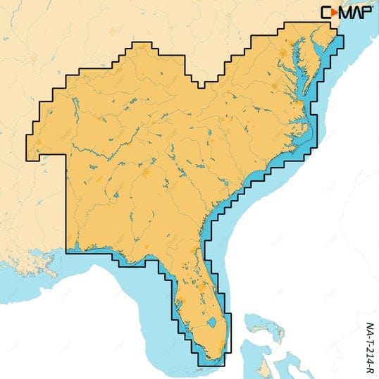 C-MAP USA Qualifies for Free Shipping C-MAP Reveal X Inland US Lakes South East microSD #M-NA-T214-R-MS