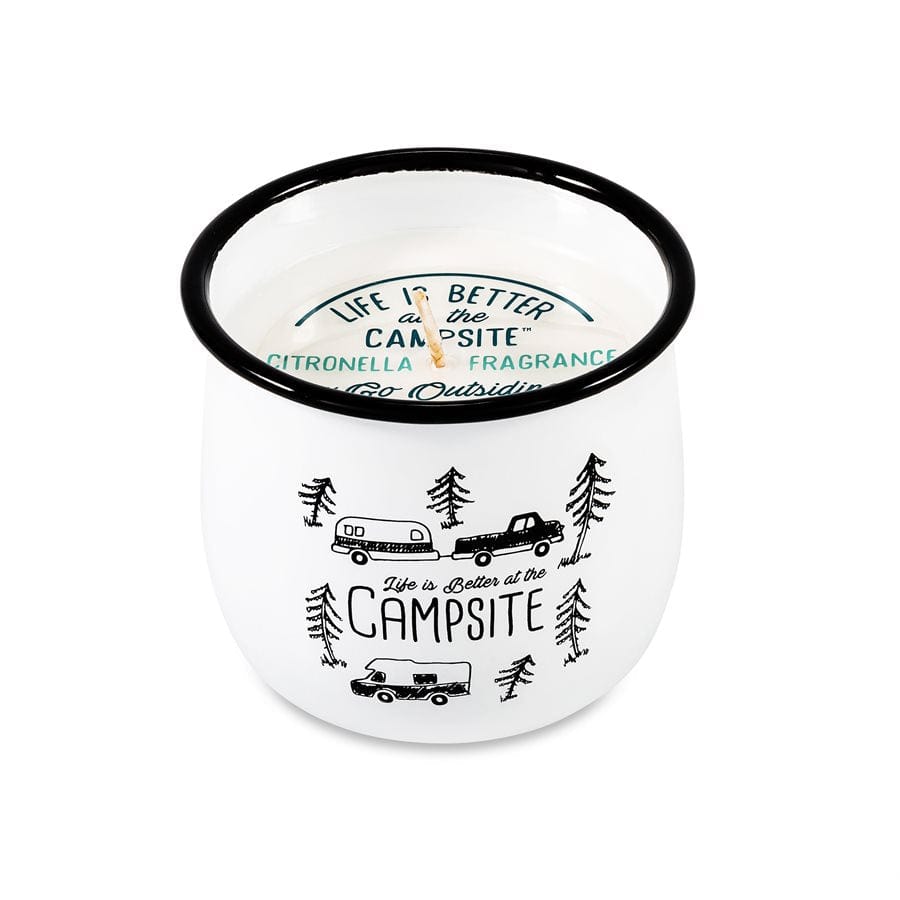 Camco Qualifies for Free Shipping Camco Citronella White/Black Rim Candle #53244